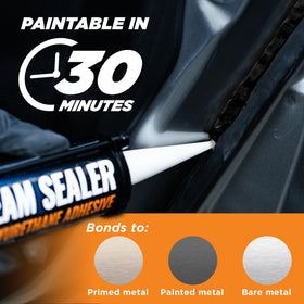 FORTIVO applied bead on car seam demonstrating clean fill and faster finish-ready results