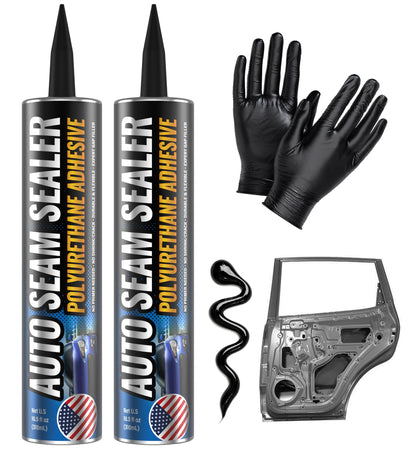 FORTIVO front packaging showing two black seam sealer tubes and included accessories, ready for repairs