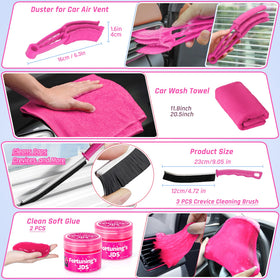 Fortuning's JDS microfiber wash mitts and polishing pads for scratch-free finishing
