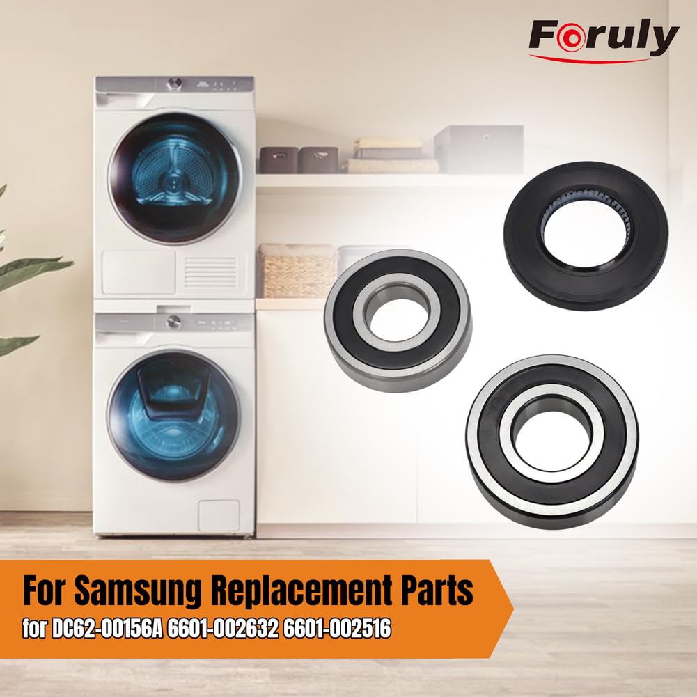 Foruly bearing close-up showing double-layer rubber seal and precision finish benefit: improved protection
