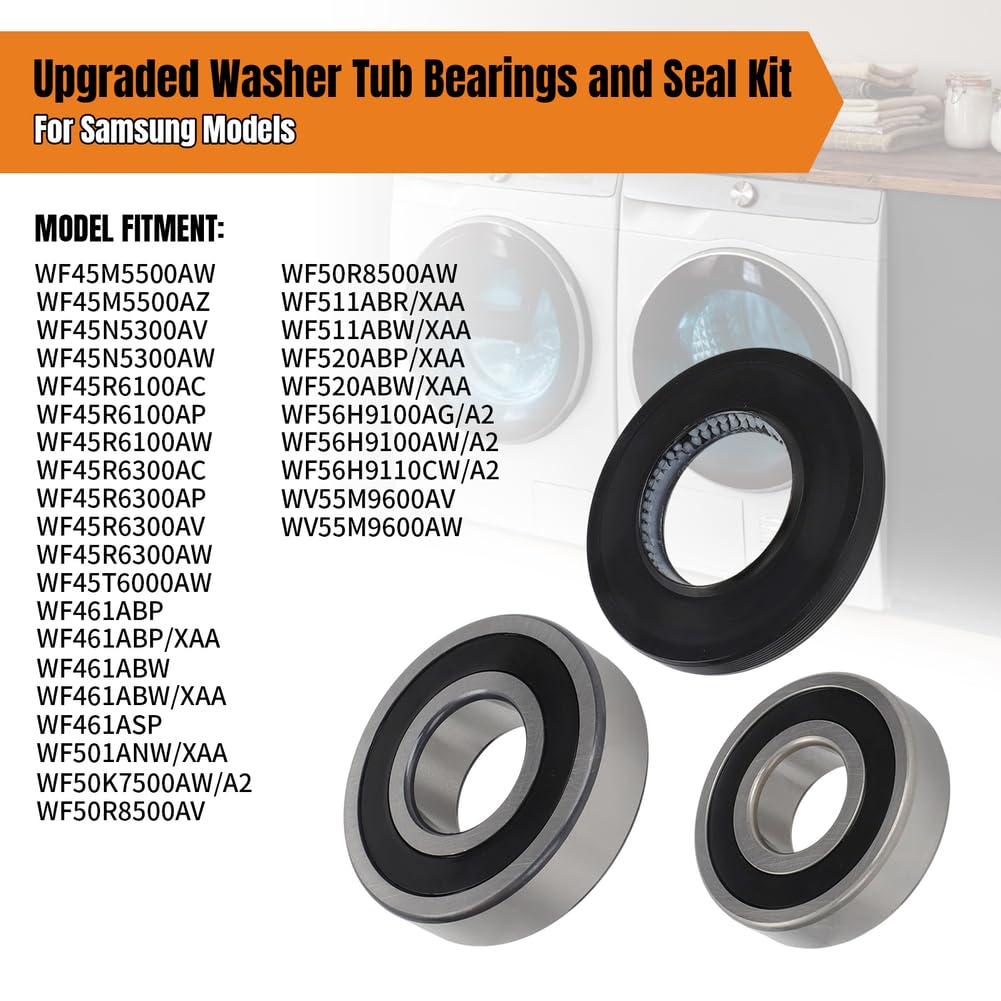 Foruly bearings held in hands for scale showing dimensions benefit: easy part identification