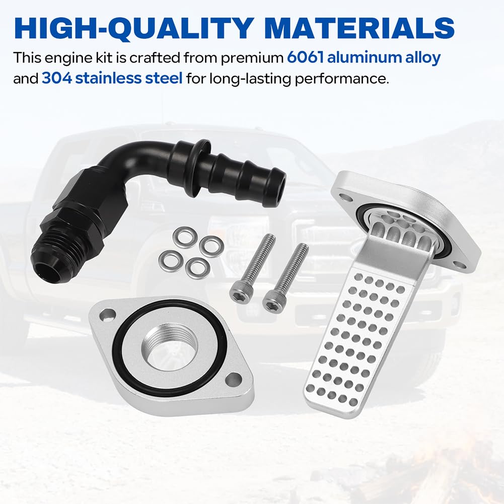 Foruly kit installed on engine showing precise fitment for Ford Powerstroke models