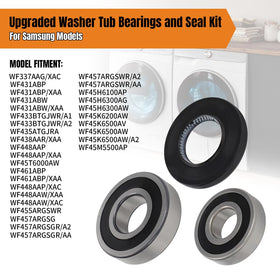 Foruly bearings installed inside washer interior showing proper placement benefit: restored quiet operation