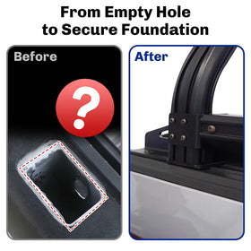 Foruly rubber mounting block detail demonstrating vibration-damping protection