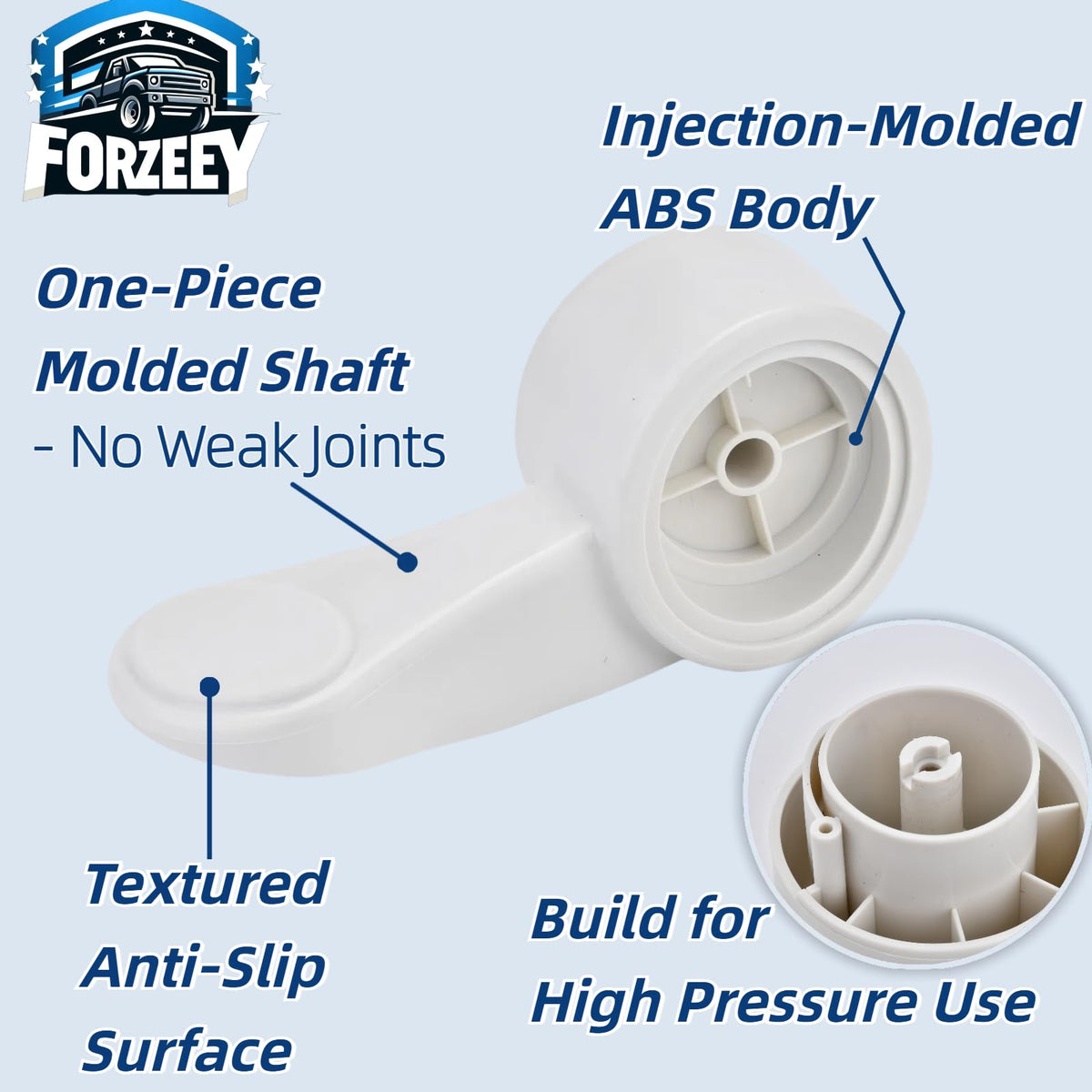 FORZEEY pedal in use underfoot on RV toilet, restores easy flushing control