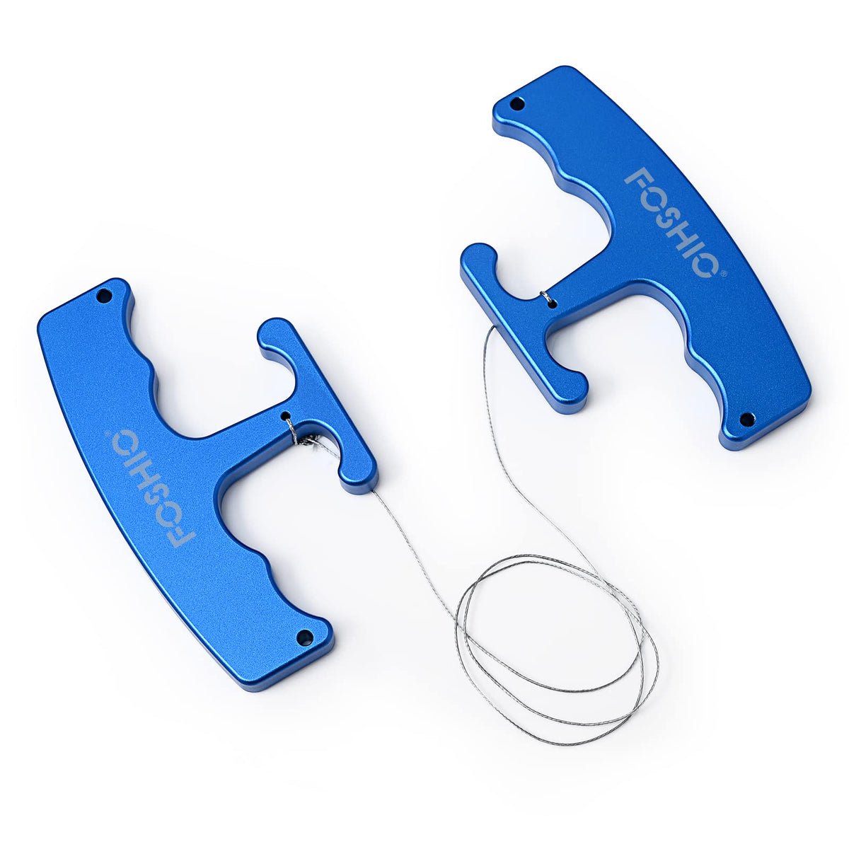 FOSHIO aluminum handle closeup highlighting ergonomic grip and durable build