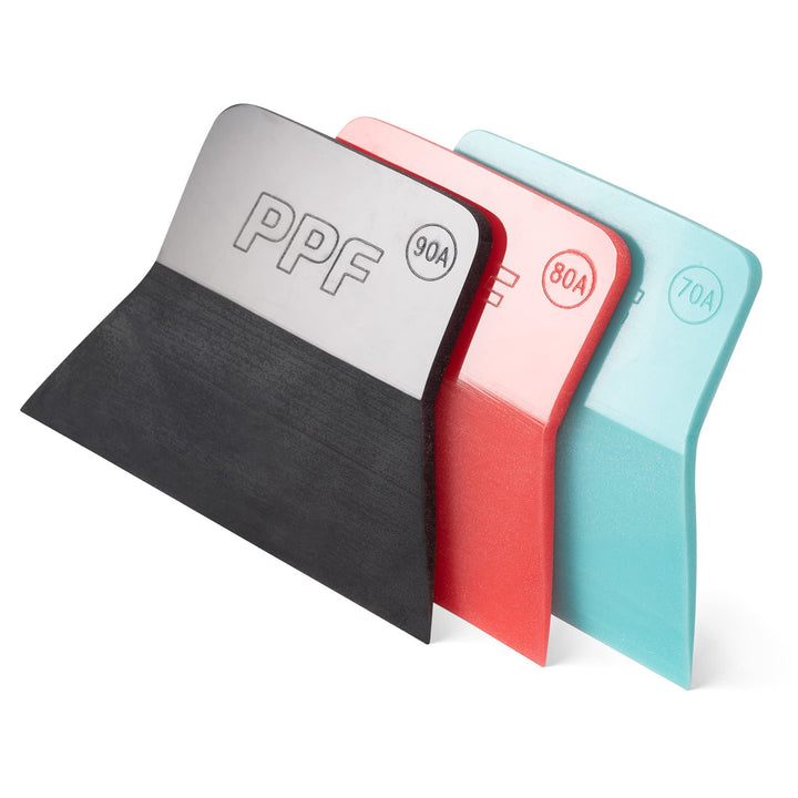 FOSHIO front packaging showing three squeegees and compact size for easy storage
