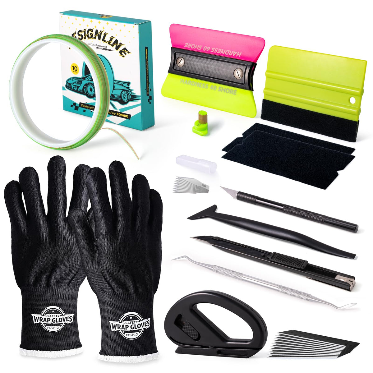 FOSHIO kit front layout showing full toolset and organized components for efficient installs