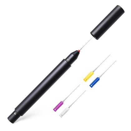 FOSHIO front view tool showing pen-style body and professional handling benefit