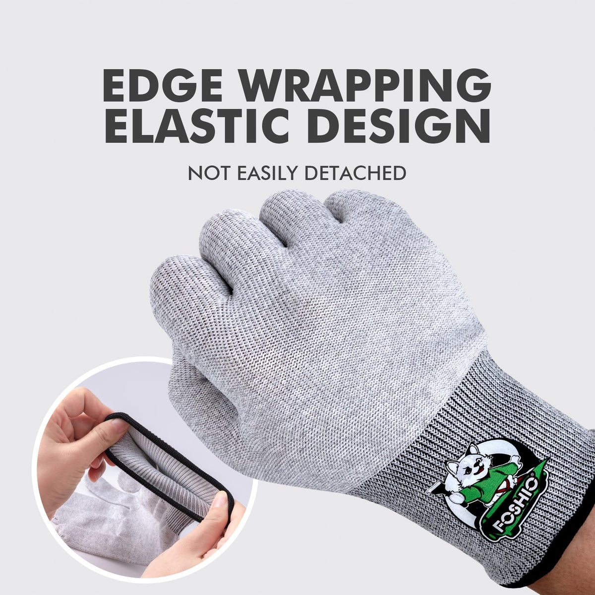 FOSHIO vinyl wrap gloves worn while smoothing film to reduce static and fingerprints
