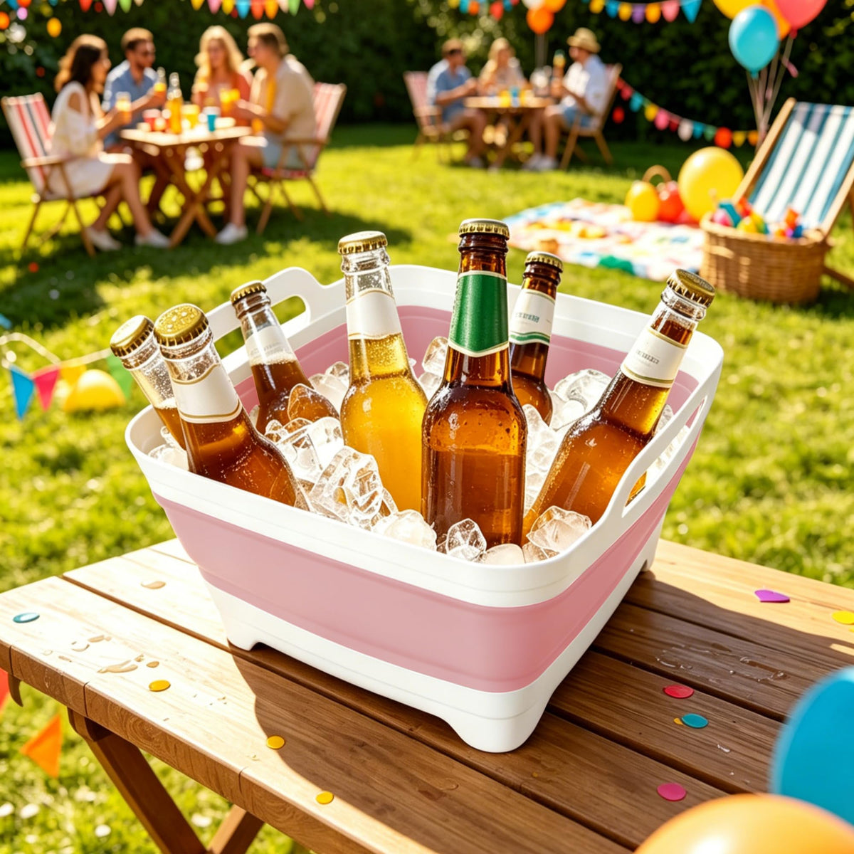 FOSJGO used as picnic ice bucket keeping drinks chilled