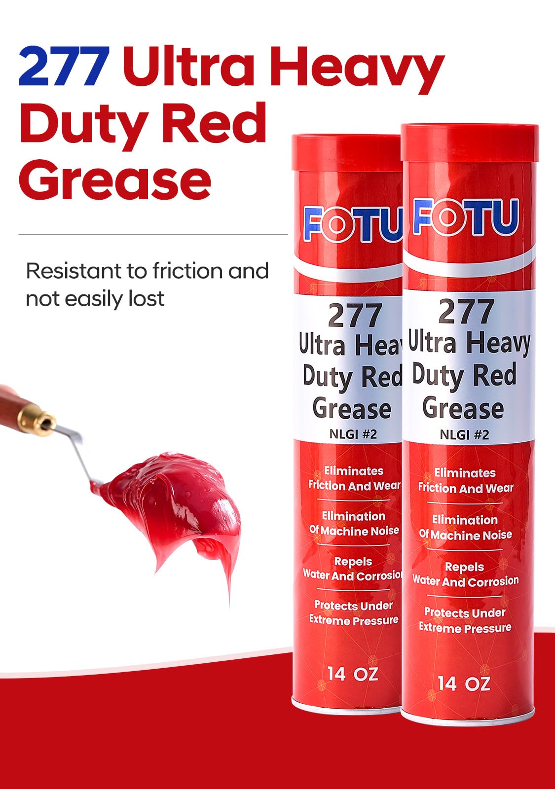 FOTU grease being applied with gun to wheel bearing for reliable protection
