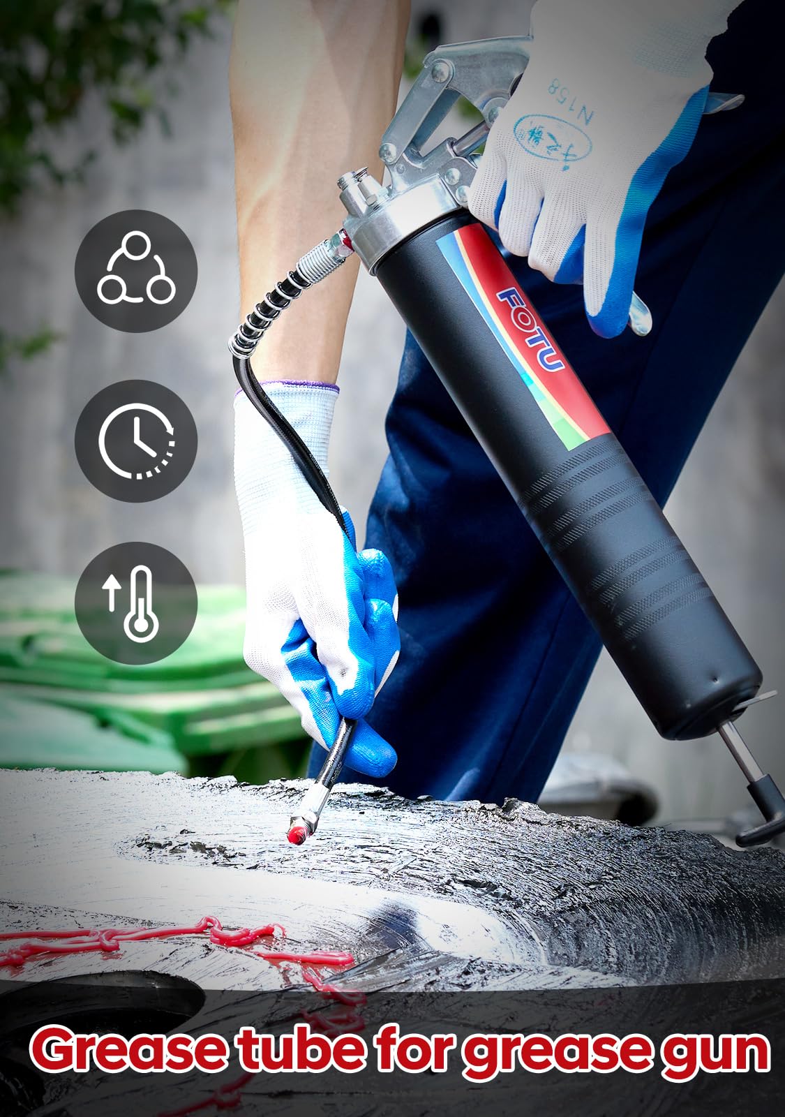 FOTU grease protecting a marine trailer hub against saltwater corrosion
