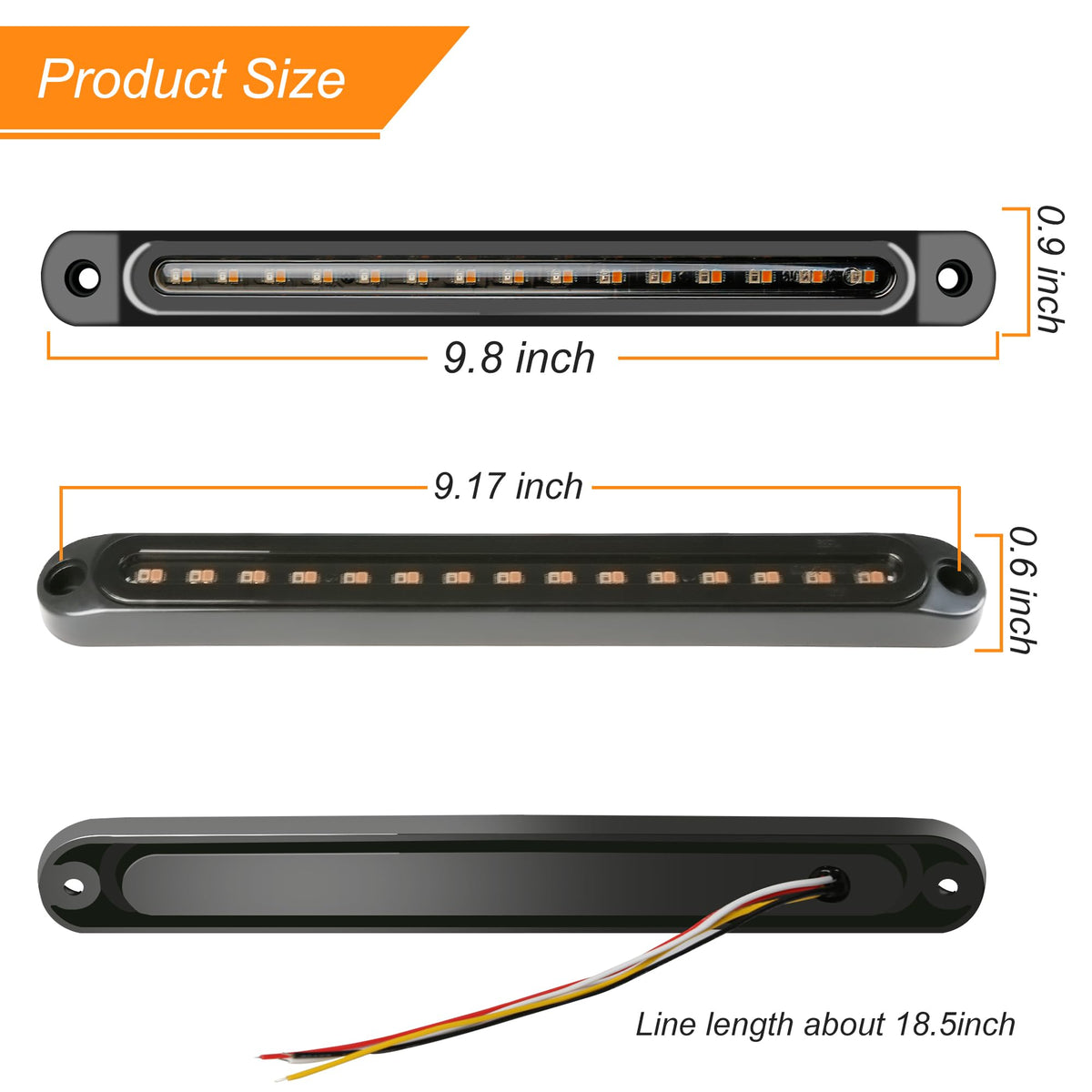 FOUFLY hand holding light bar showing size and easy installation