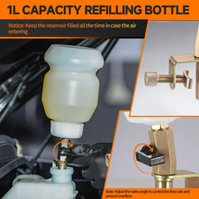 FOUR UNCLES neat array of 13 adapters providing wide fitment for many bleeder nipples
