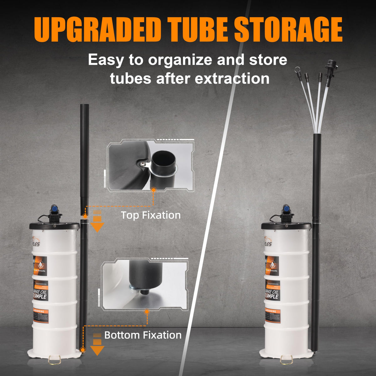 FOUR UNCLES brake bleeding hose detail illustrating brake fluid service capability