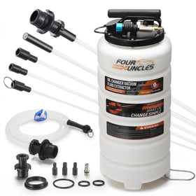 FOUR UNCLES extractor front view showing tank and pump for easy servicing