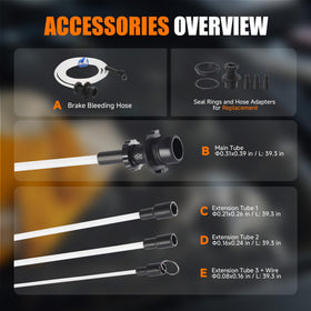 FOUR UNCLES suction tubes and accessories arranged for quick selection and versatile fitment