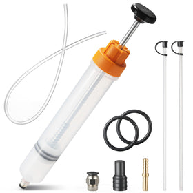 FOUR UNCLES syringe on workbench in garage for professional use