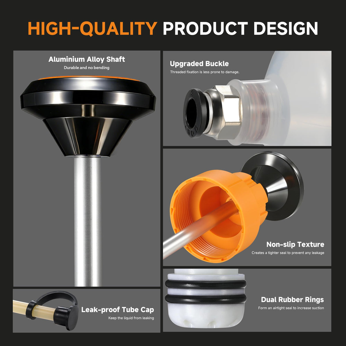 FOUR UNCLES smooth plunger close-up highlighting controlled suction and dispensing