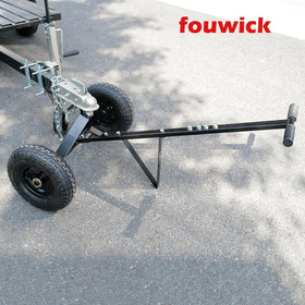 fouwick dolly beside a hand for scale showing portability and ease benefit