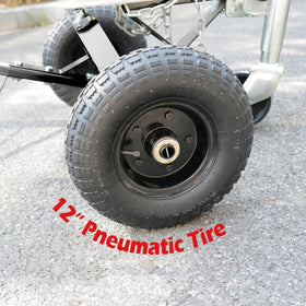 fouwick close-up of pneumatic tire showing grip and shock absorption benefit