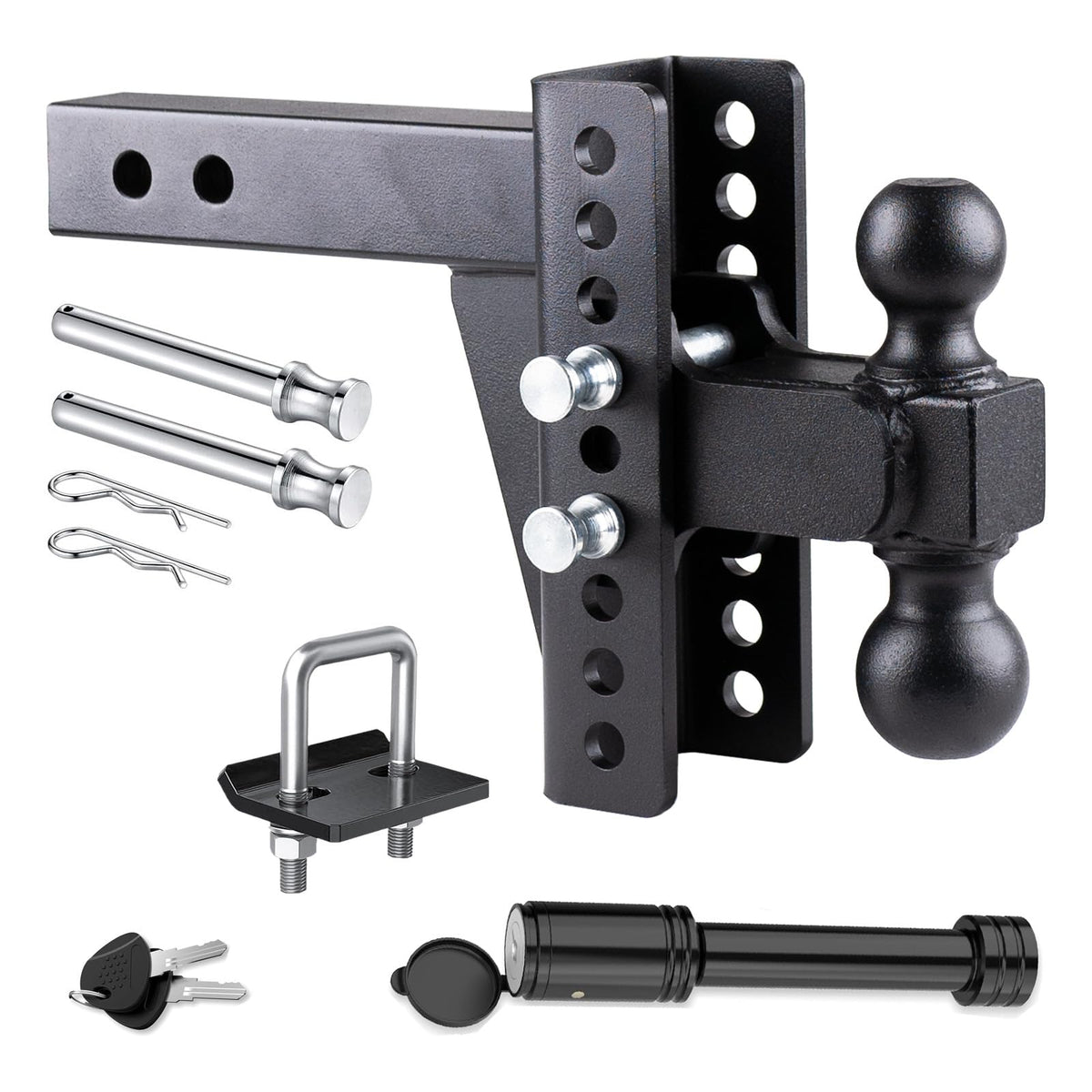 fouwick front profile mounted in receiver shows secure fit and reliable towing