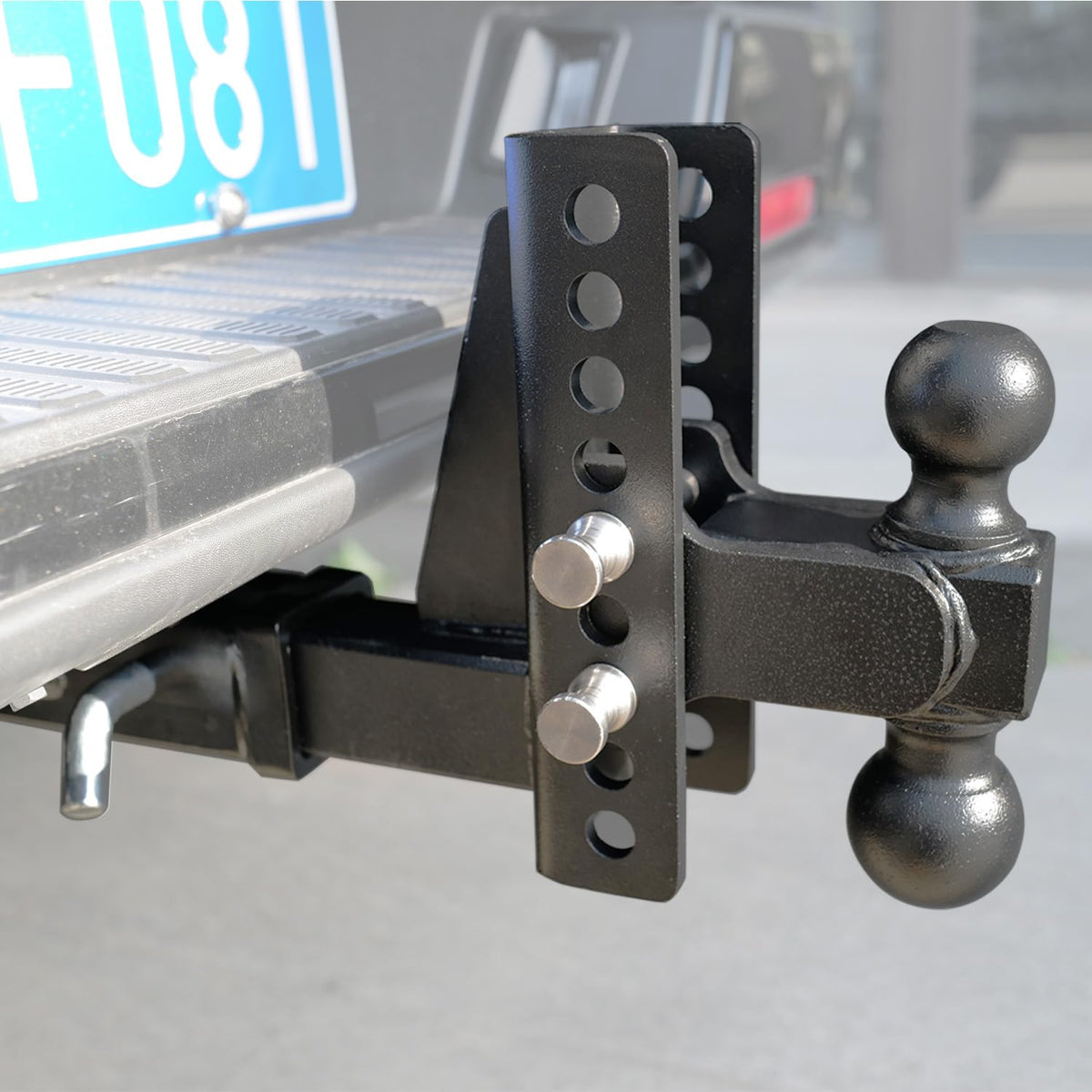 fouwick side view of adjustment holes enables precise 6-inch drop or rise