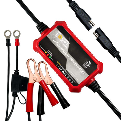 FOVAL front view of compact charger showing ports and housing, reliable space-saving solution