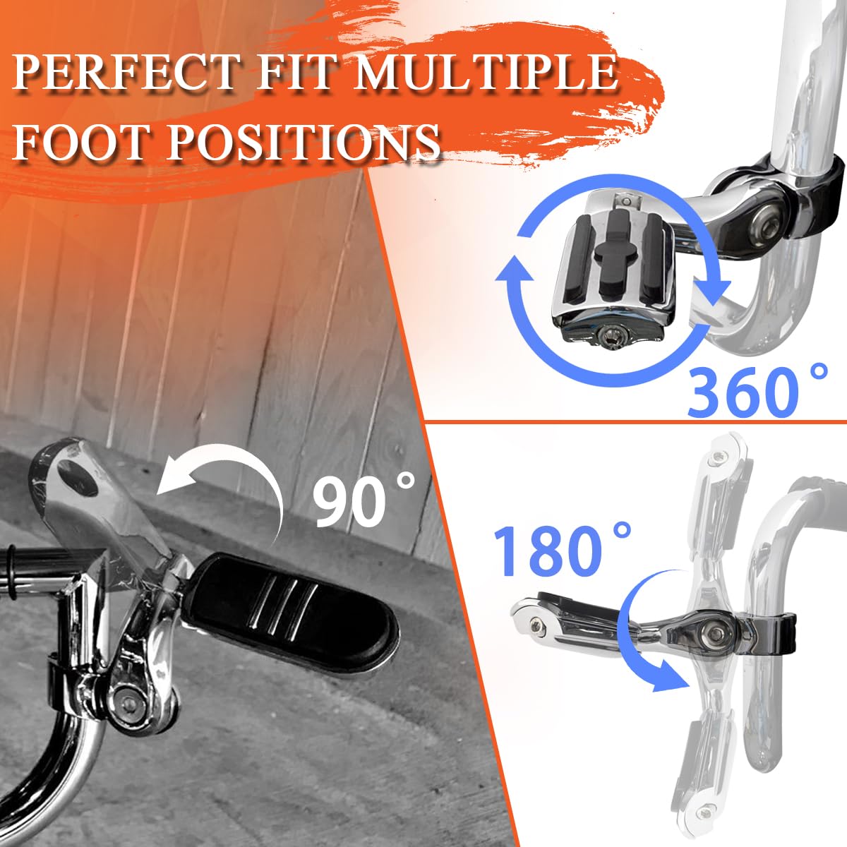 FOVPLUE detail of adjustable angled arm for custom rider positioning