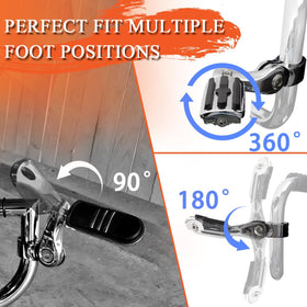 FOVPLUE detail of adjustable angled arm for custom rider positioning