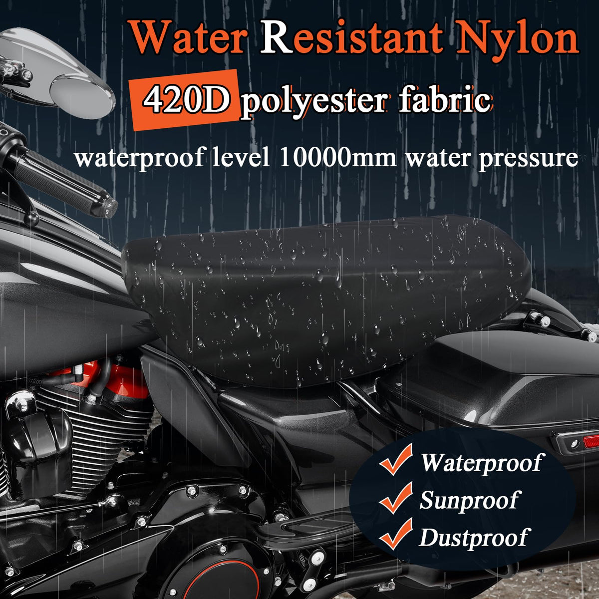 FOVPLUE close-up of water-resistant nylon texture protecting upholstery