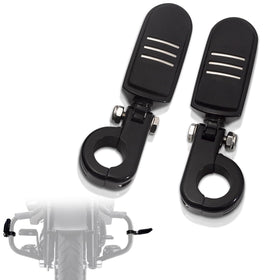 FOVPLUE front packaging showing highway footpegs and included hardware for easy install