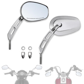 FOVPLUE front profile mirror showing sleek billet housing and improved rear visibility