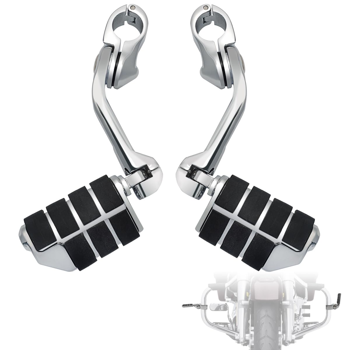FOVPLUE front-mounted footpeg showing full shape and added comfort