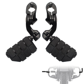 FOVPLUE front-mounted pegs on Harley showing compact profile and comfort