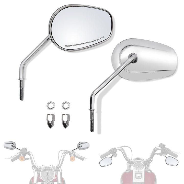 FOVPLUE front view of left and right mirrors showing complete set and improved visibility