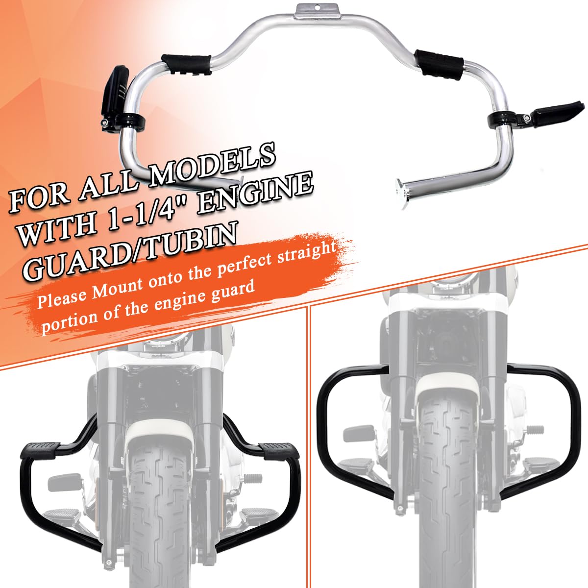 FOVPLUE pegs installed on a Harley Touring illustrating extra footrest comfort