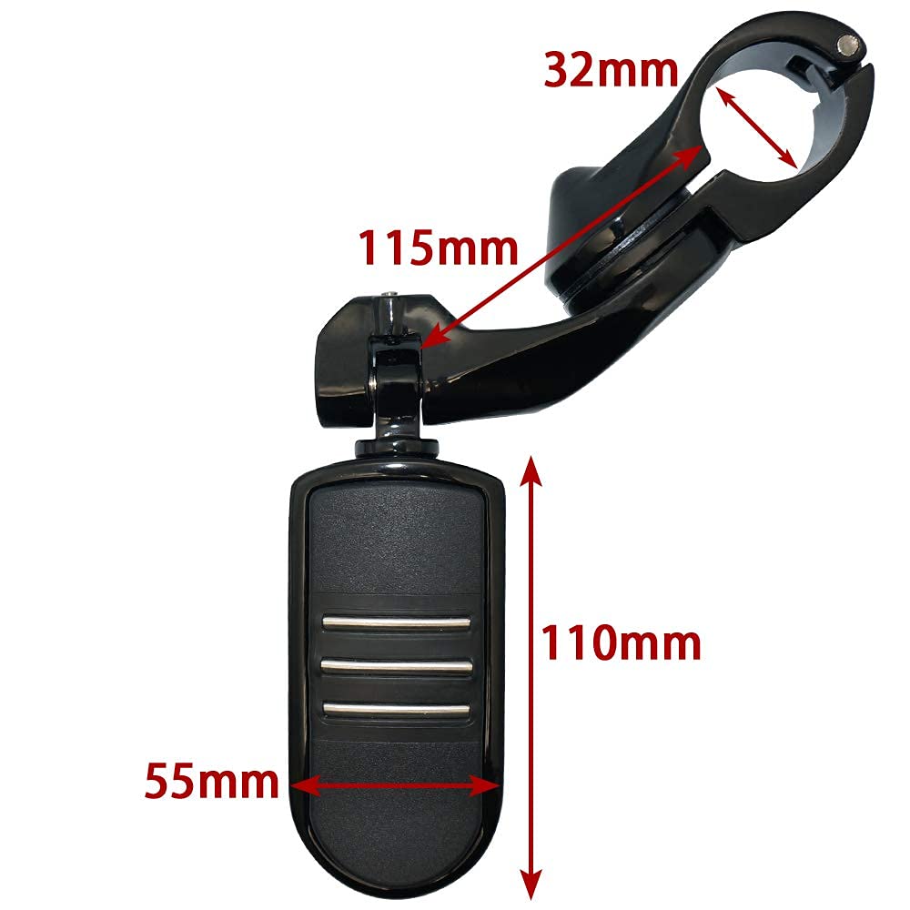 FOVPLUE installed on Road King demonstrating fit and stable foot support benefit