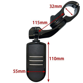 FOVPLUE installed on Road King demonstrating fit and stable foot support benefit