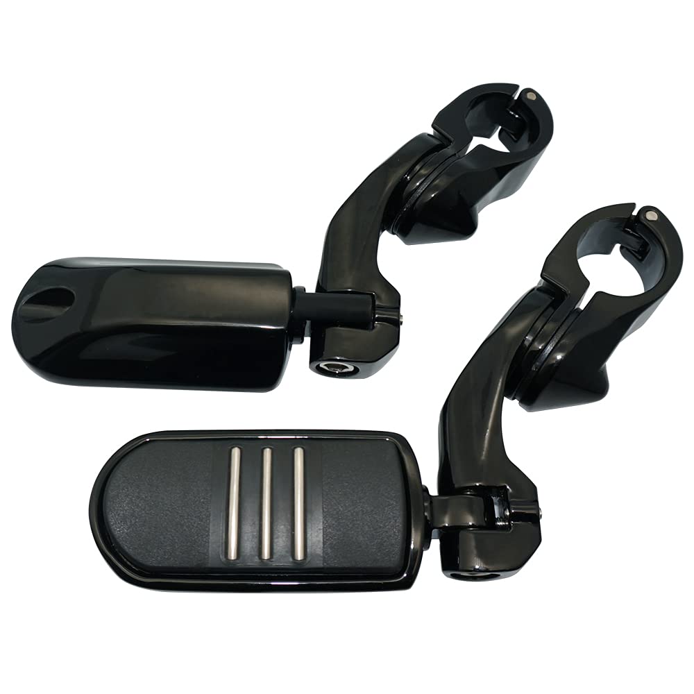 FOVPLUE lifestyle riding shot showing pegs in use for improved long-ride comfort benefit