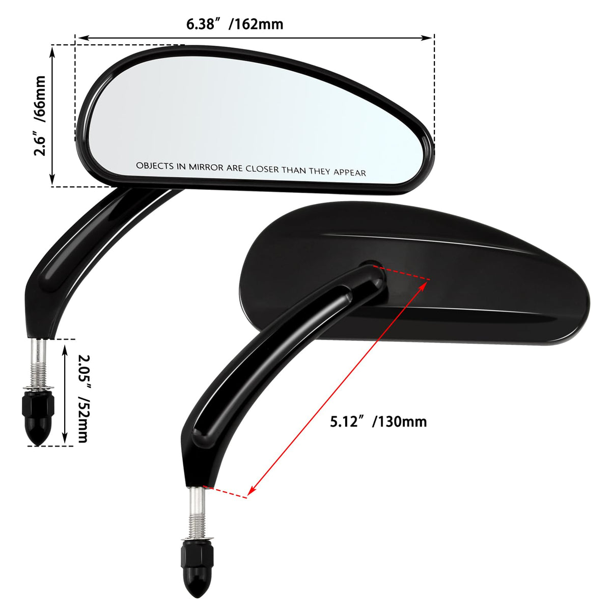 FOVPLUE rider viewpoint using mirror showing wider rear coverage for safer lane changes