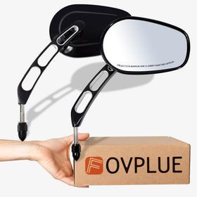 FOVPLUE packaged mirrors with mounting hardware showing complete kit for quick installation