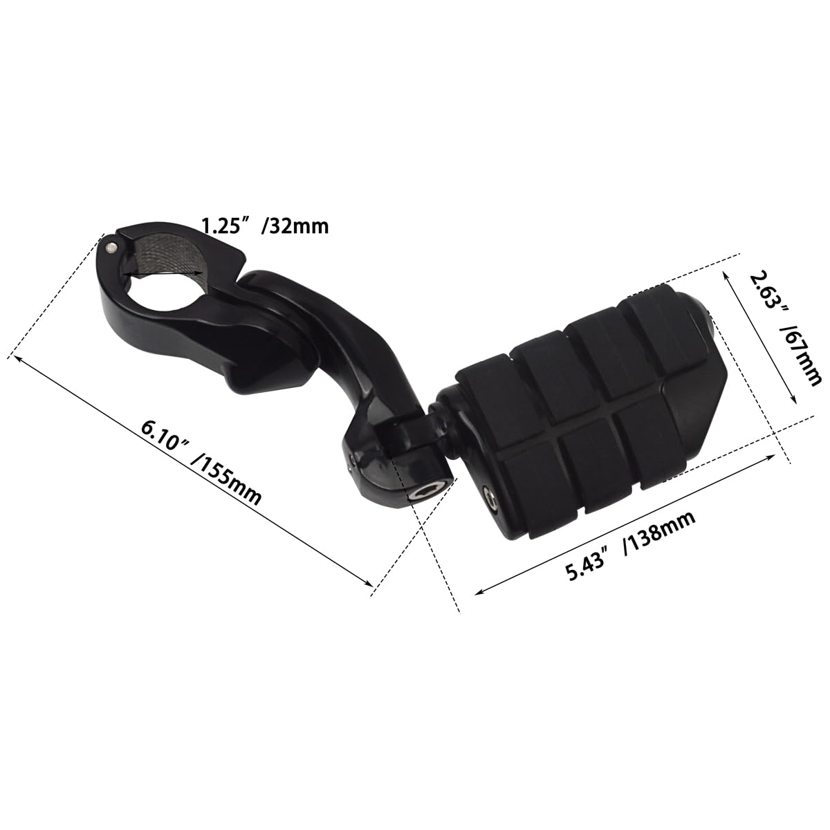 FOVPLUE pegs installed on touring bike in scenic setting for comfort