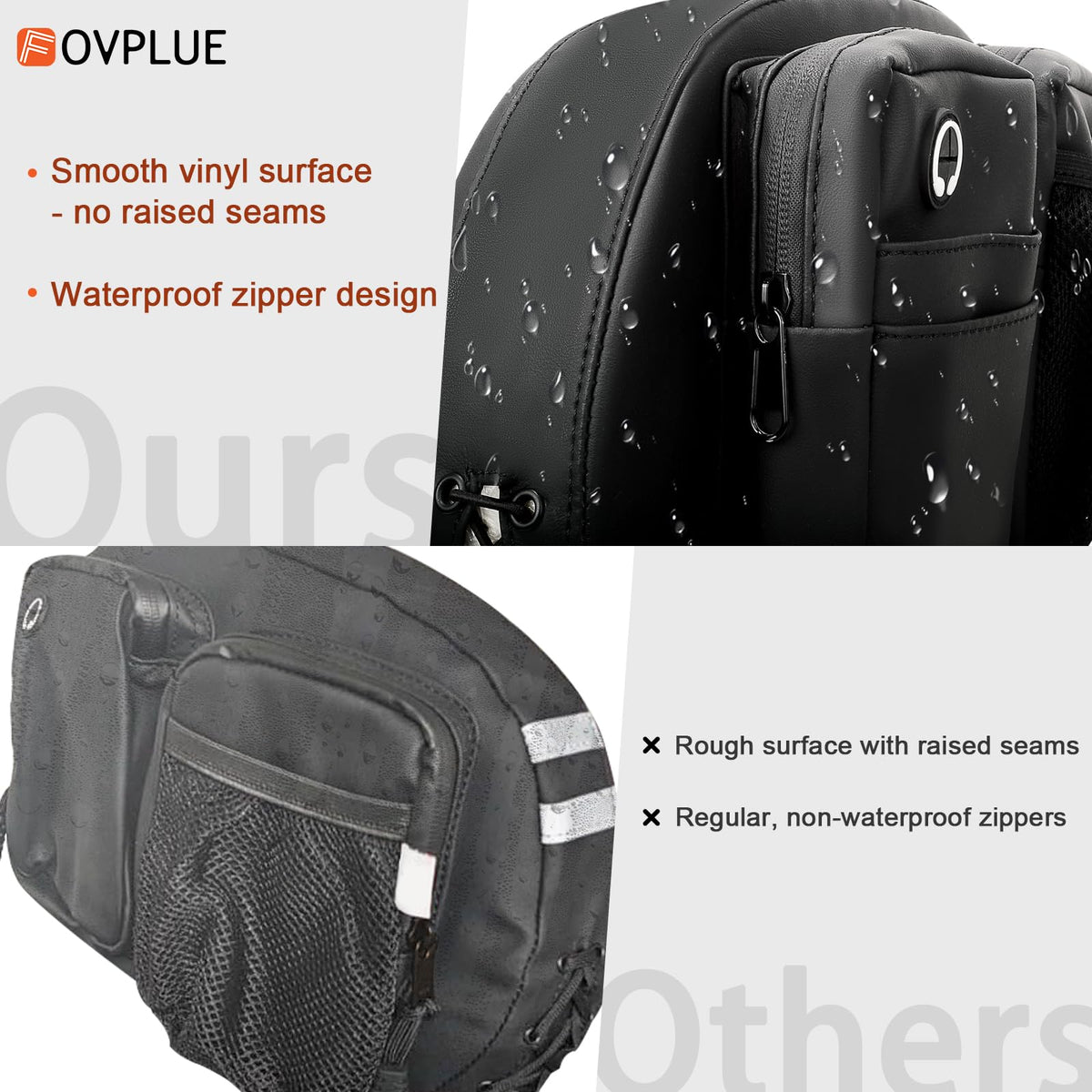 FOVPLUE adjustable side laces securing the organizer tightly to backrest
