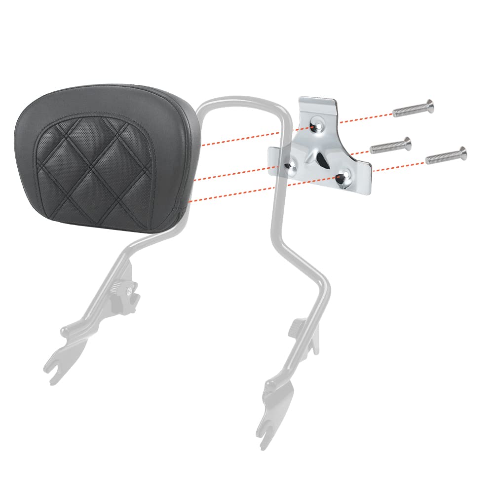 FOVPLUE side profile mounted on sissy bar demonstrating secure attachment