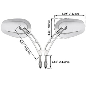 FOVPLUE mirror next to a hand for size comparison and easy installation reference