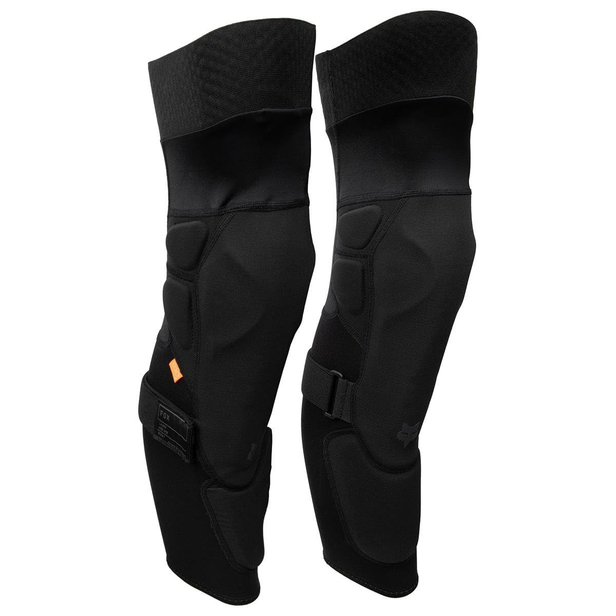 Fox Racing Launch front view showing full knee and shin coverage for confident protection