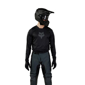 Fox Racing 180 Blackout front view showing sleek black design and ventilation benefits