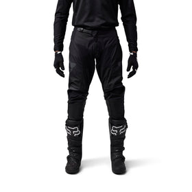 Fox Racing 180 leather knee panel close-up highlighting abrasion resistance